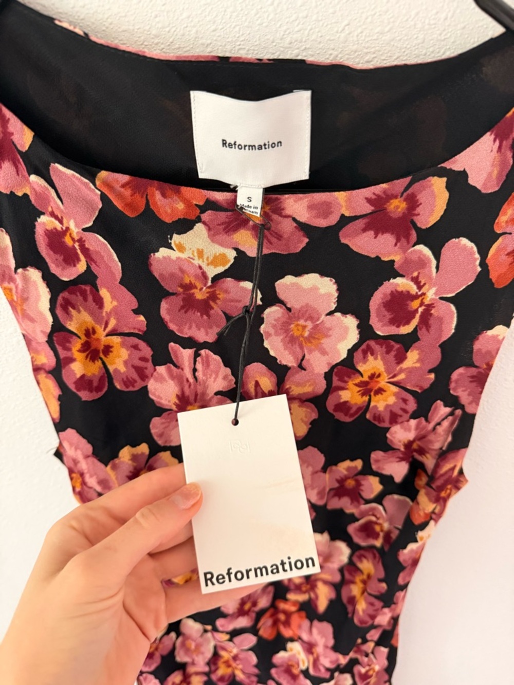 NWT Reformation Dale Mini Dress - Pansy - Picture 4 of 7